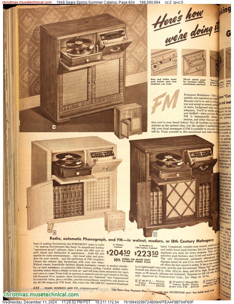 1948 Sears Spring Summer Catalog, Page 654