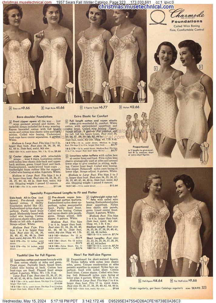 1957 Sears Fall Winter Catalog, Page 323