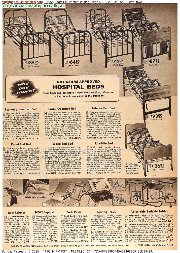 1955 Sears Fall Winter Catalog, Page 689