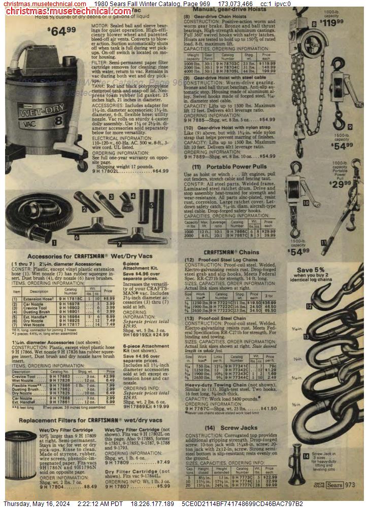 1980 Sears Fall Winter Catalog, Page 969