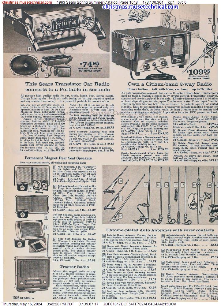 1963 Sears Spring Summer Catalog, Page 1048