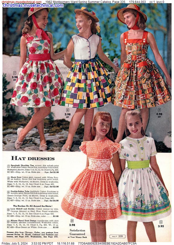 1962 Montgomery Ward Spring Summer Catalog, Page 335 - Catalogs & Wishbooks