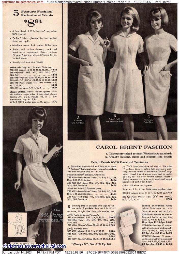 1966 Montgomery Ward Spring Summer Catalog, Page 106