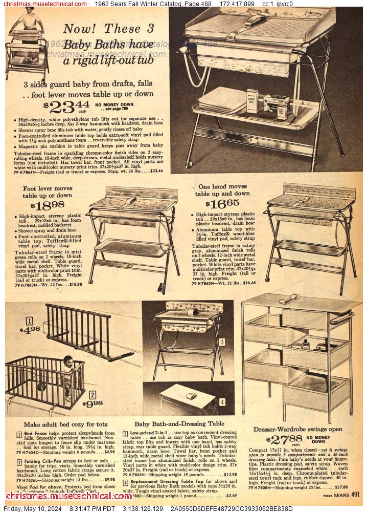 1962 Sears Fall Winter Catalog, Page 488