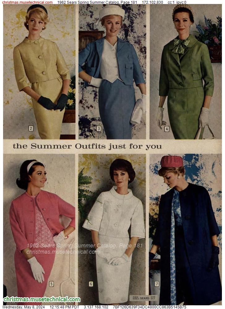 1962 Sears Spring Summer Catalog, Page 181