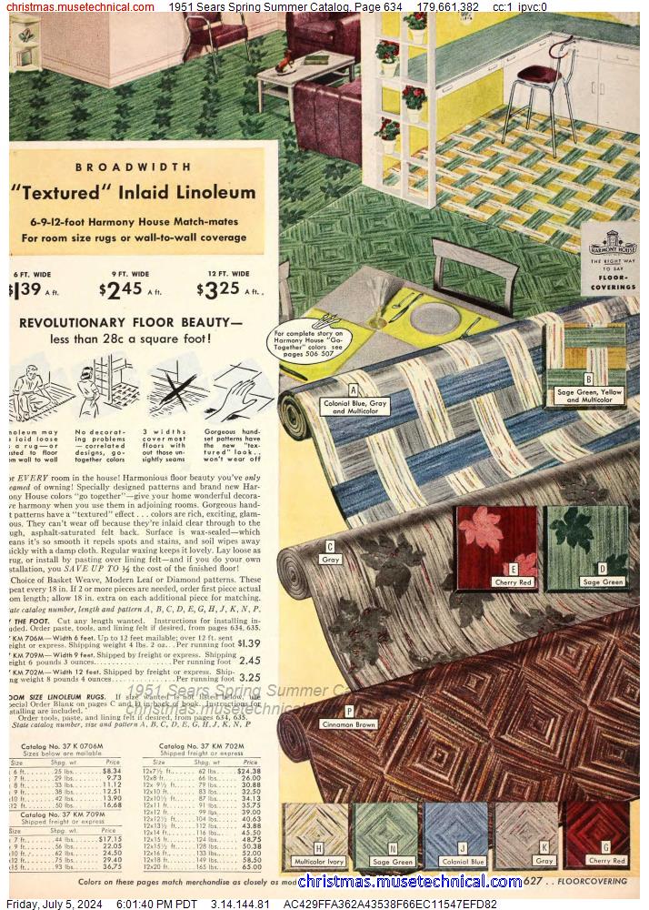 1951 Sears Spring Summer Catalog, Page 634