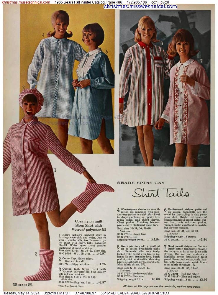 1965 Sears Fall Winter Catalog, Page 486