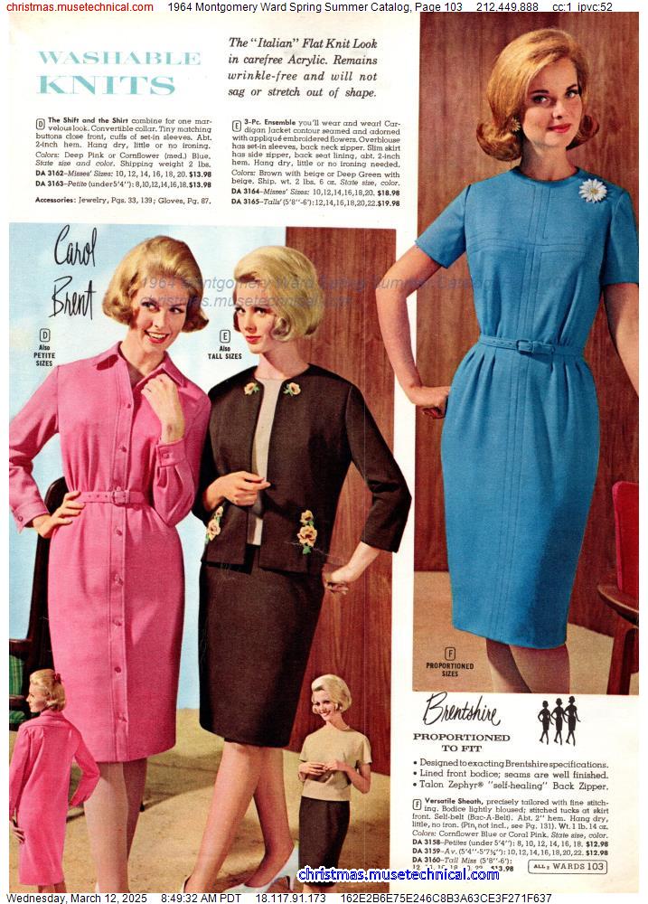 1964 Montgomery Ward Spring Summer Catalog, Page 103