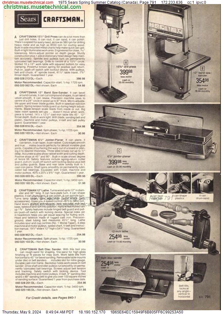 1975 Sears Spring Summer Catalog (Canada), Page 791