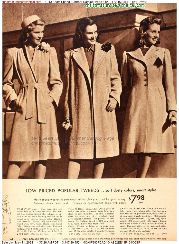 1943 Sears Spring Summer Catalog, Page 112