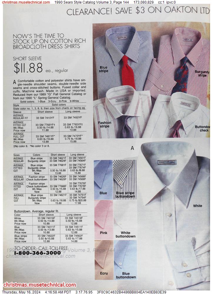 1990 Sears Style Catalog Volume 3, Page 144