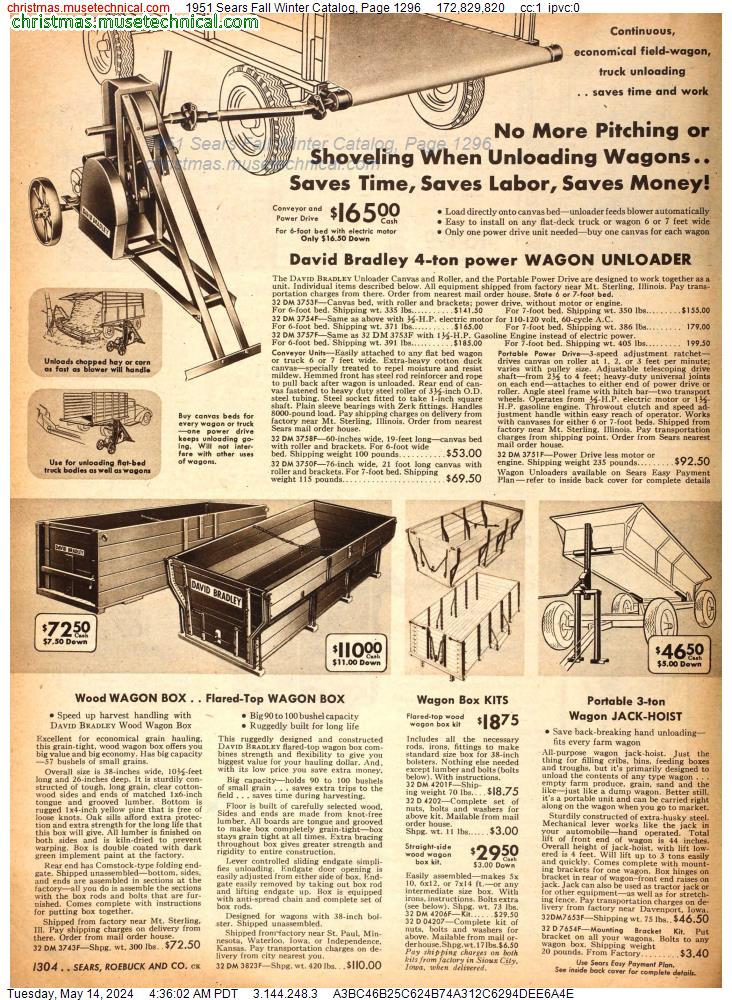 1951 Sears Fall Winter Catalog, Page 1296
