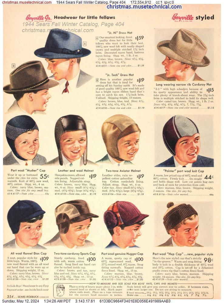 1944 Sears Fall Winter Catalog, Page 404