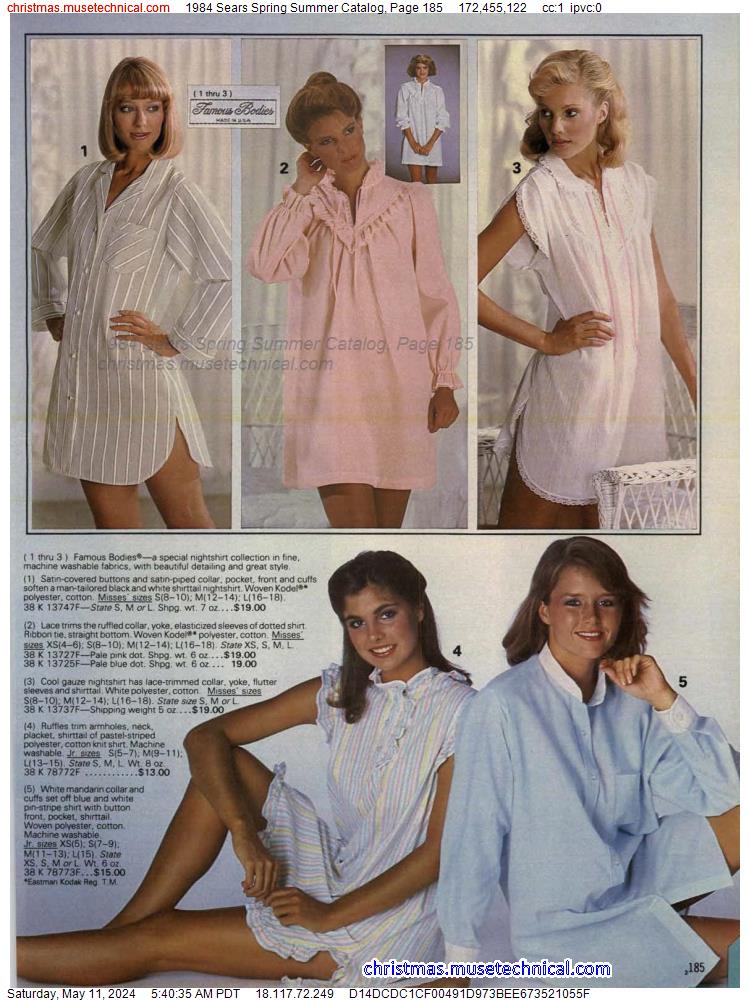 1984 Sears Spring Summer Catalog, Page 185