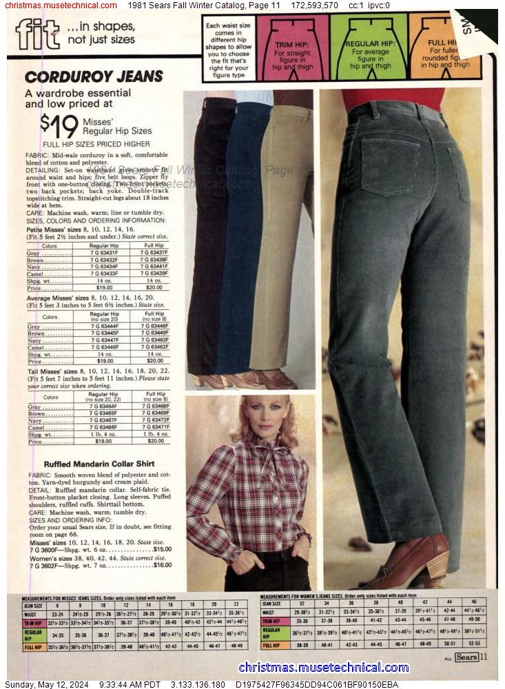 1981 Sears Fall Winter Catalog, Page 11