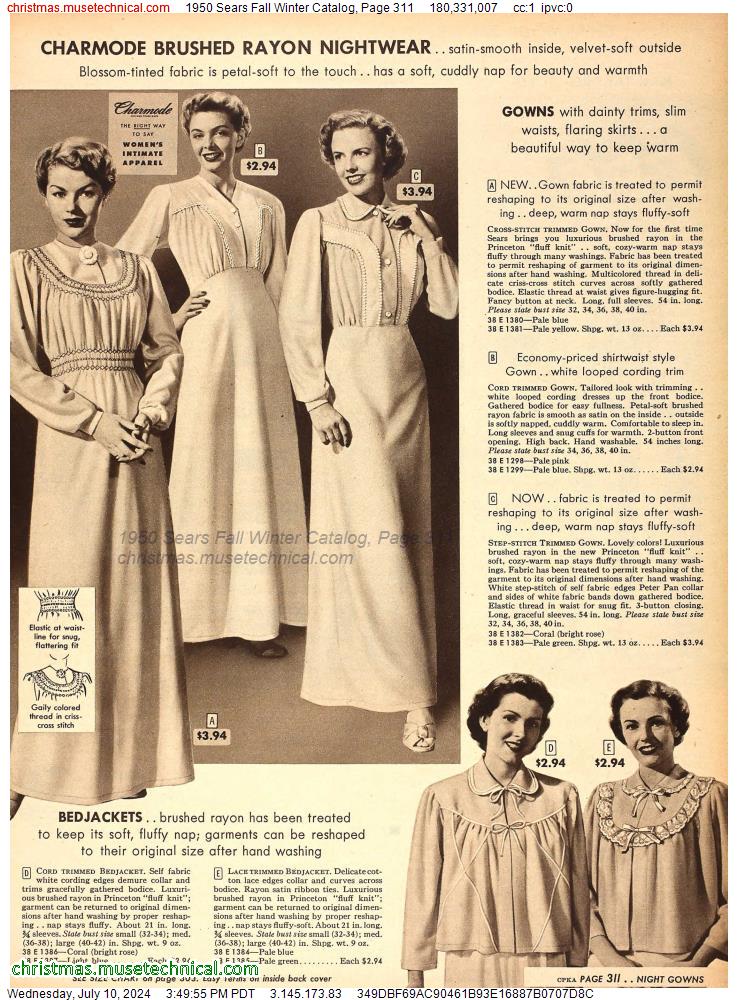 1950 Sears Fall Winter Catalog, Page 311