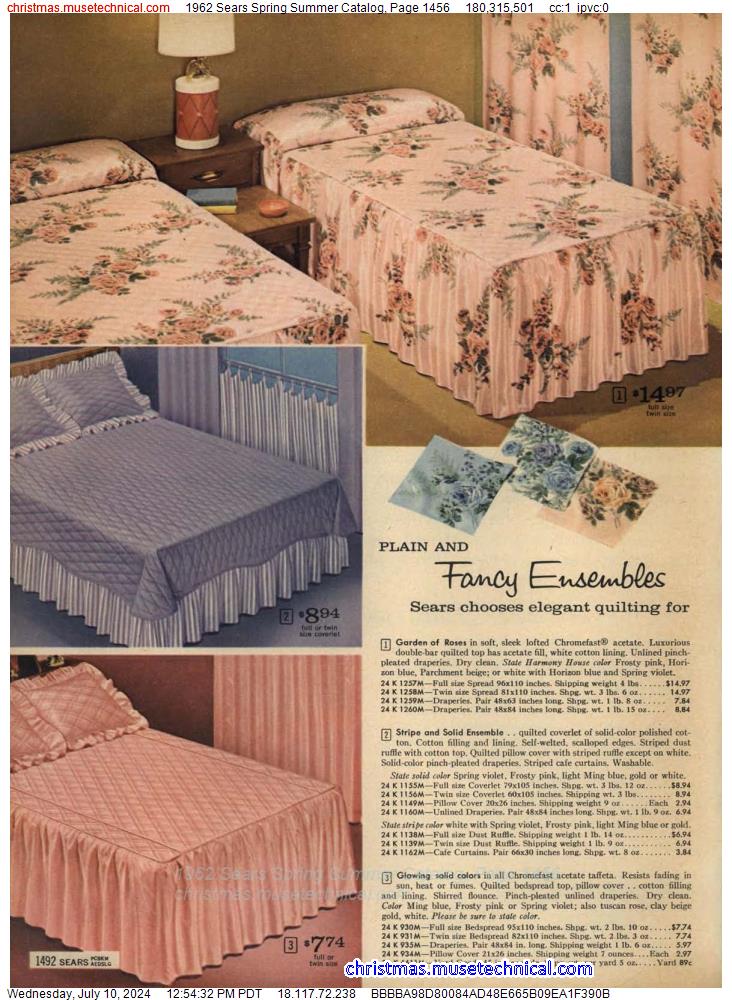 1962 Sears Spring Summer Catalog, Page 1456