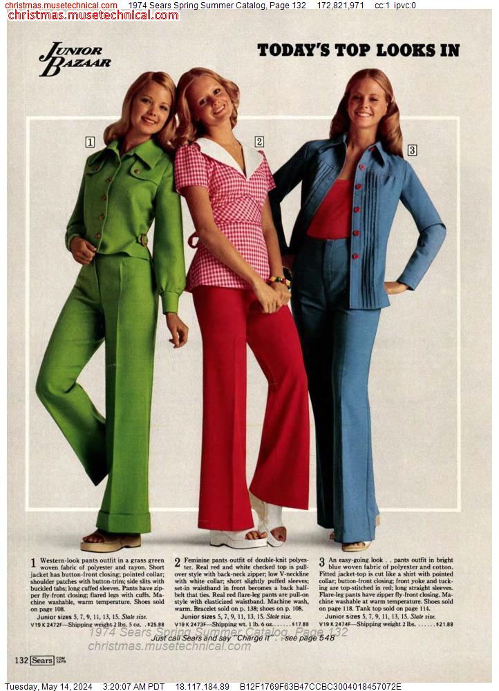 1974 Sears Spring Summer Catalog, Page 132 - Catalogs & Wishbooks
