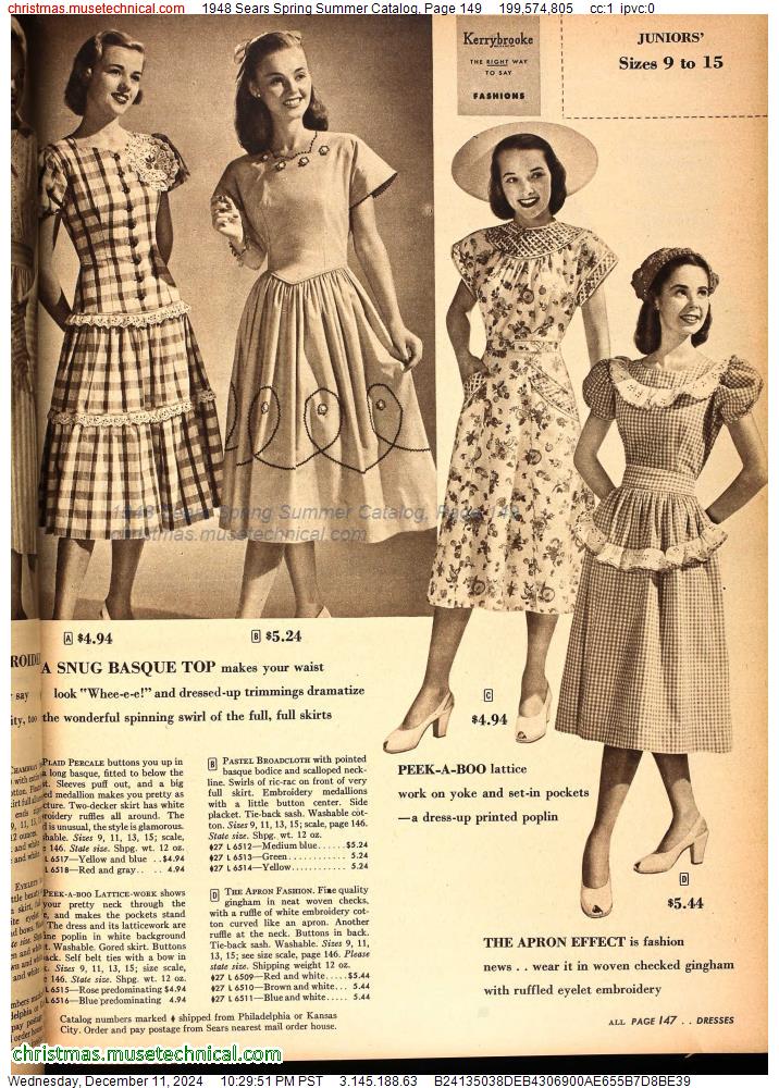 1948 Sears Spring Summer Catalog, Page 149