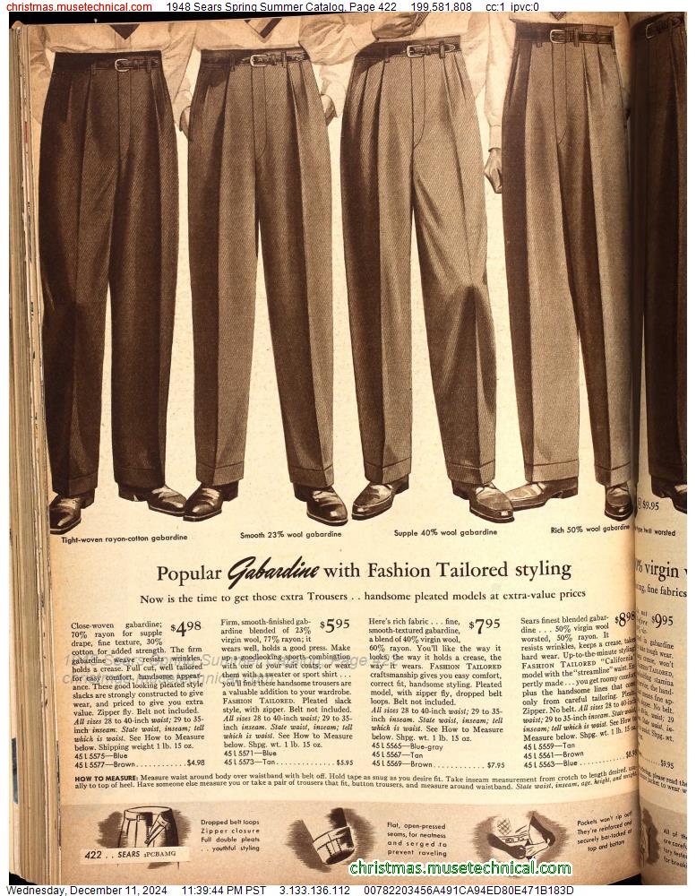 1948 Sears Spring Summer Catalog, Page 422