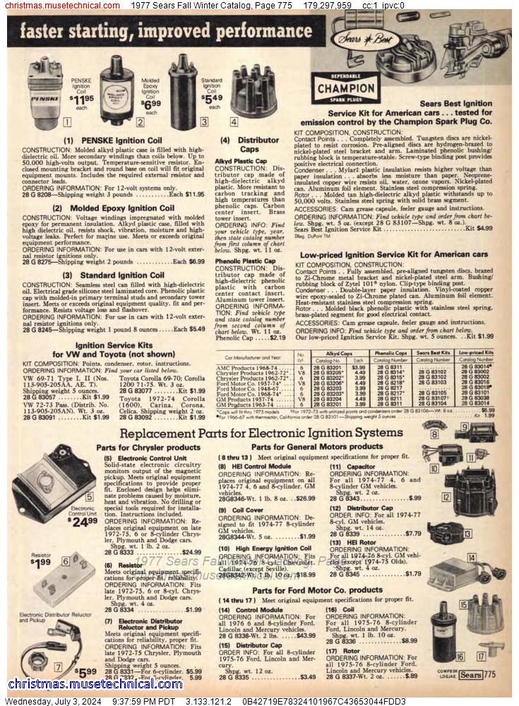 1977 Sears Fall Winter Catalog, Page 775