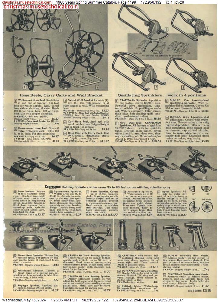 1960 Sears Spring Summer Catalog, Page 1199