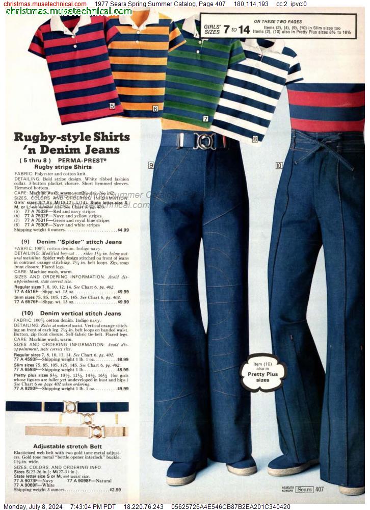 1977 Sears Spring Summer Catalog, Page 407