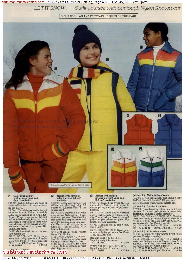 1979 Sears Fall Winter Catalog, Page 492
