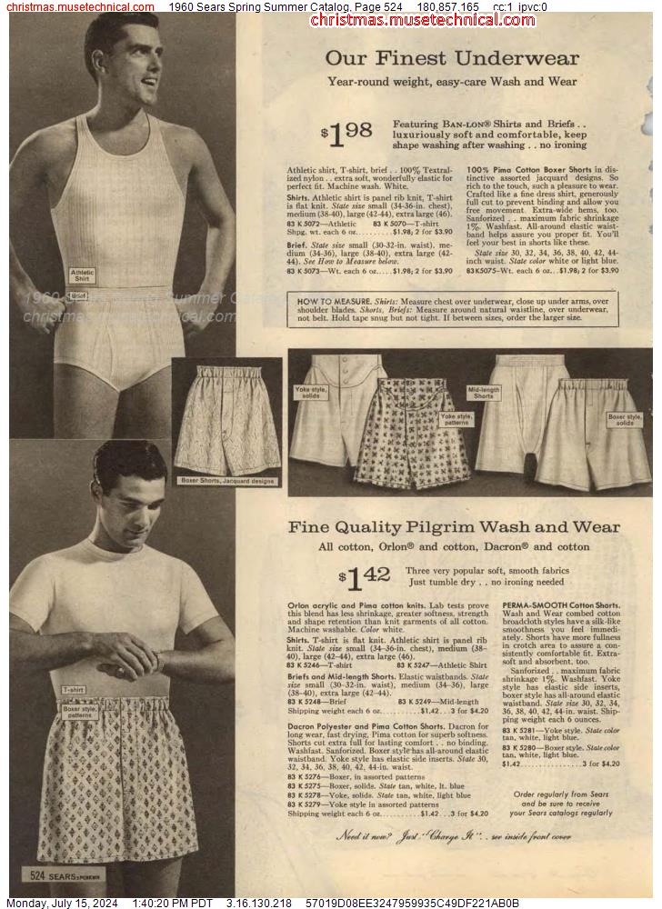 1960 Sears Spring Summer Catalog, Page 524