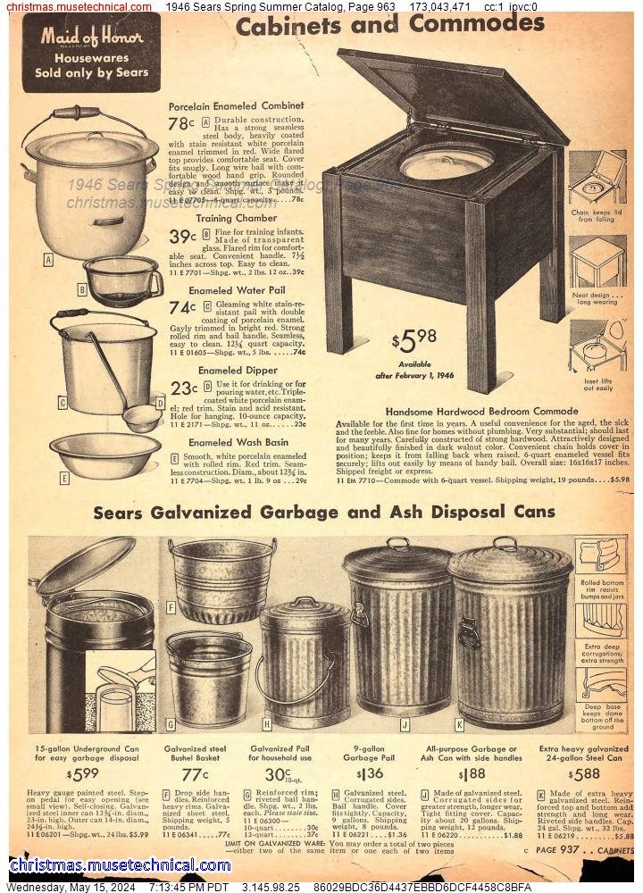 1946 Sears Spring Summer Catalog, Page 963