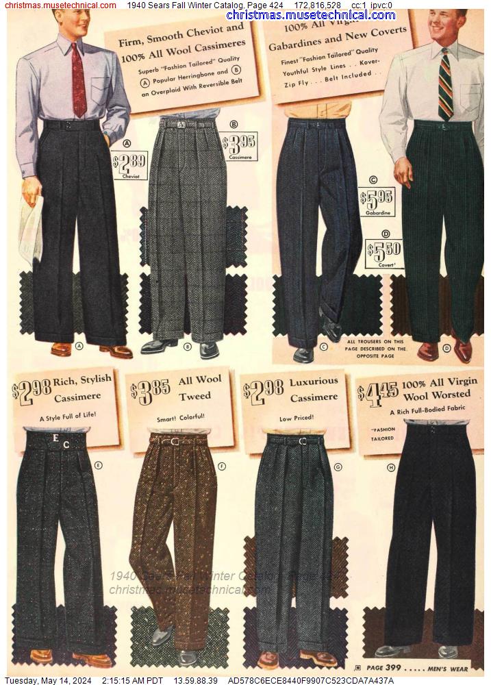 1940 Sears Fall Winter Catalog, Page 424