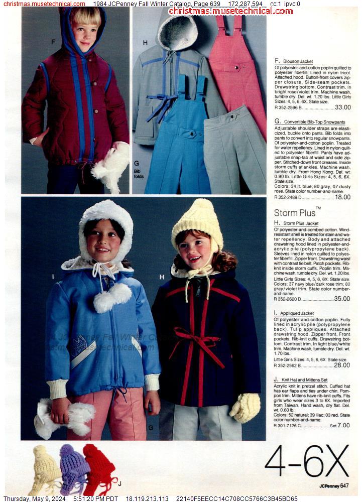 1984 JCPenney Fall Winter Catalog, Page 639