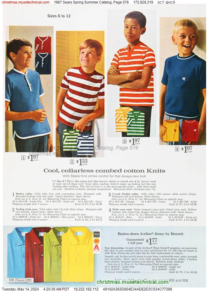 1967 Sears Spring Summer Catalog, Page 576