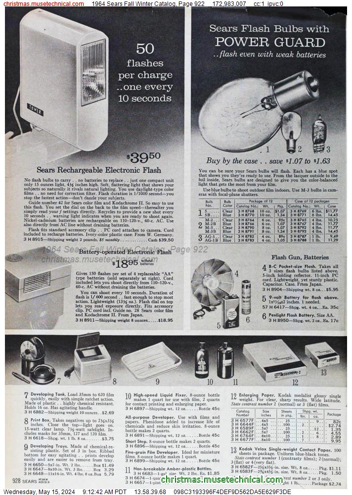 1964 Sears Fall Winter Catalog, Page 922