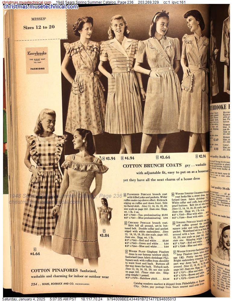 1948 Sears Spring Summer Catalog, Page 236