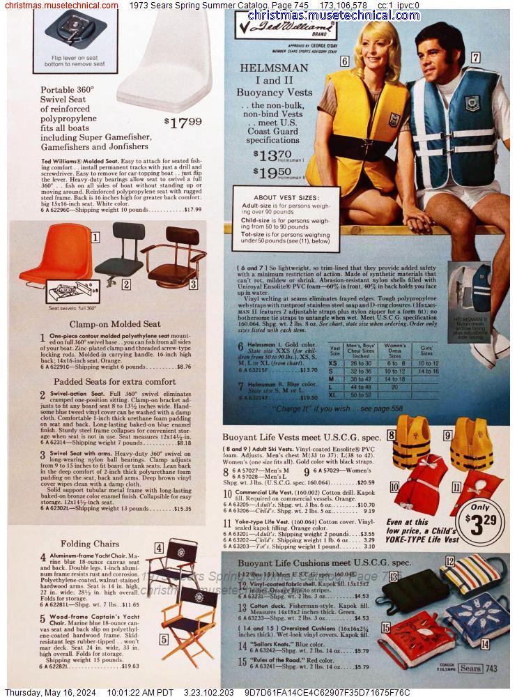 1973 Sears Spring Summer Catalog, Page 745
