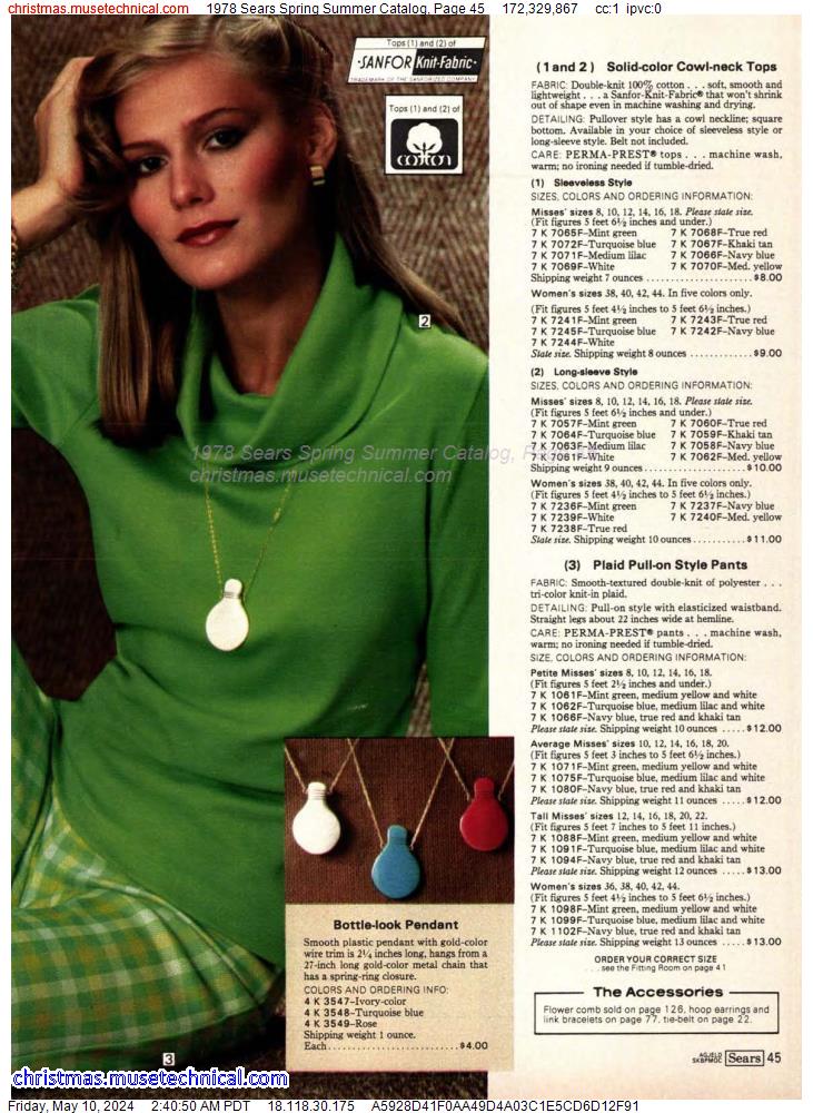 1978 Sears Spring Summer Catalog, Page 45