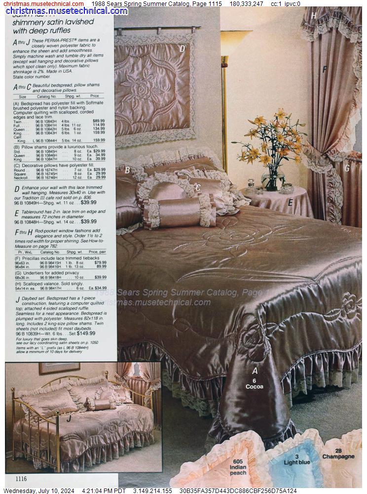 1988 Sears Spring Summer Catalog, Page 1115