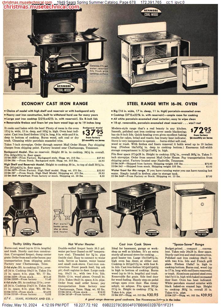 1949 Sears Spring Summer Catalog, Page 678