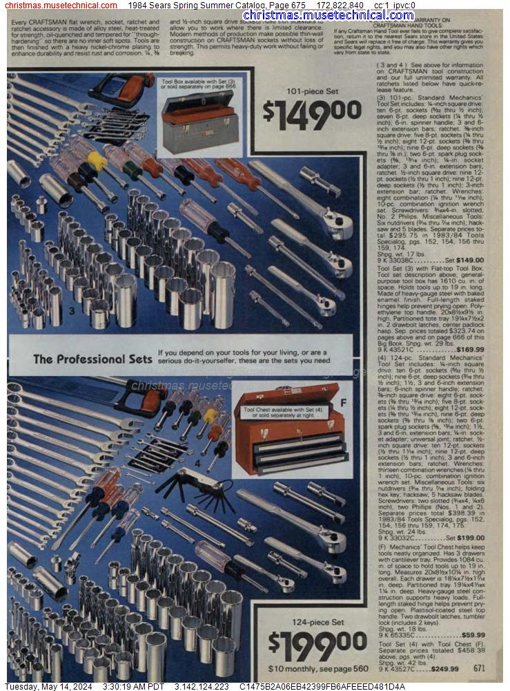 1984 Sears Spring Summer Catalog, Page 675