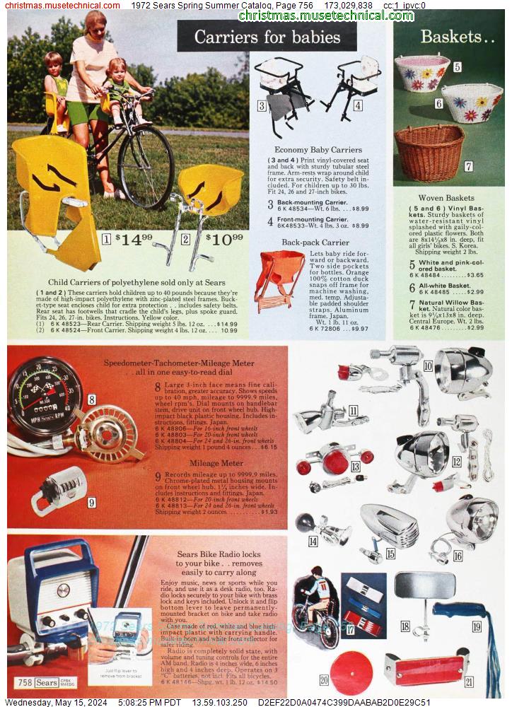 1972 Sears Spring Summer Catalog, Page 756