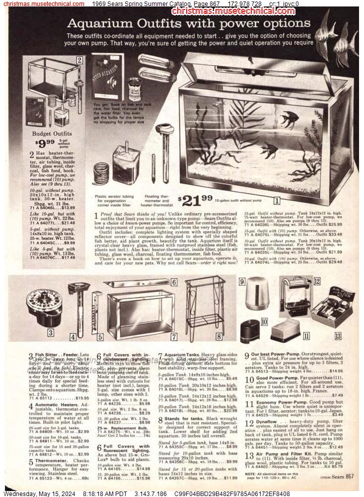 1969 Sears Spring Summer Catalog, Page 867
