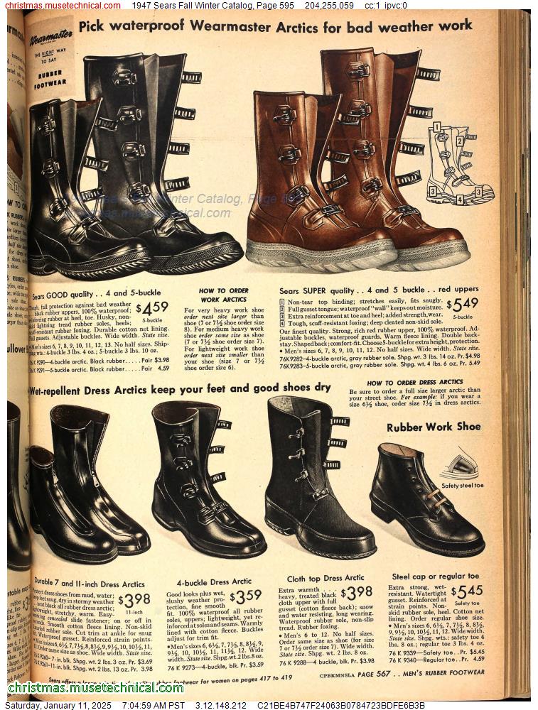 1947 Sears Fall Winter Catalog, Page 595