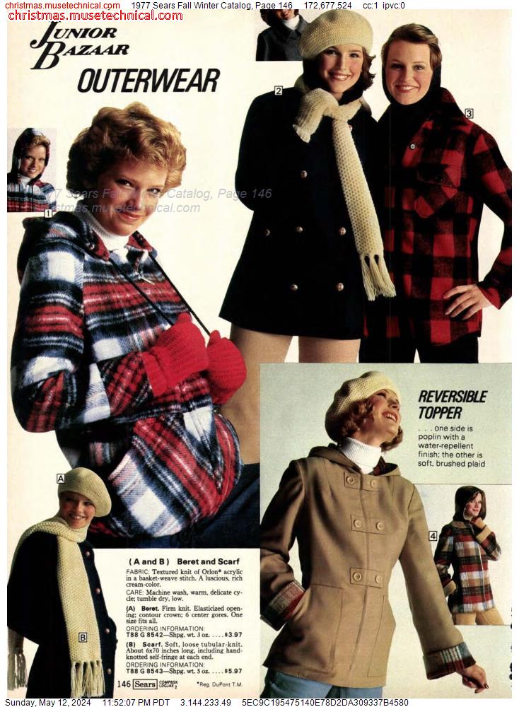 1977 Sears Fall Winter Catalog, Page 146