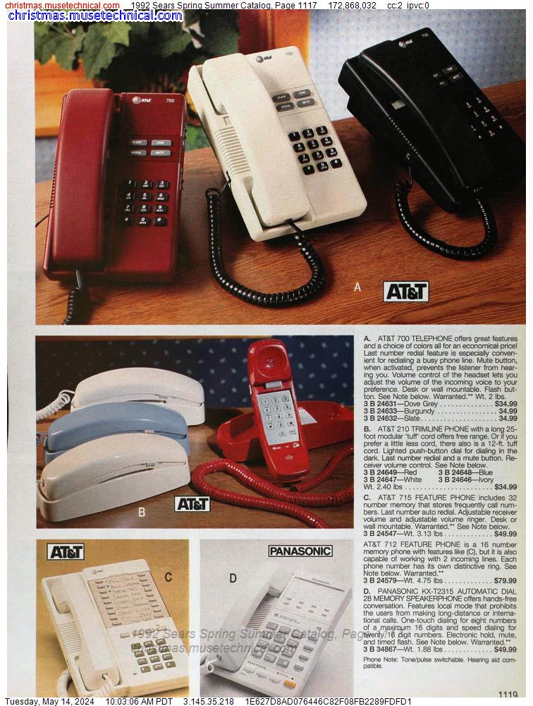 1992 Sears Spring Summer Catalog, Page 1117