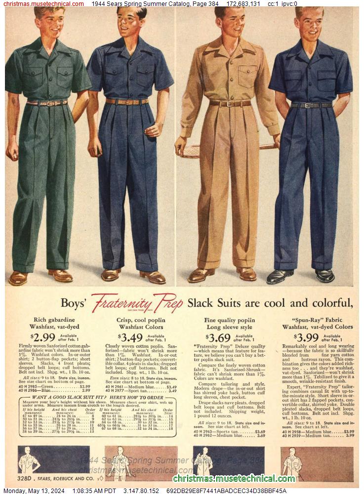 1944 Sears Spring Summer Catalog, Page 384