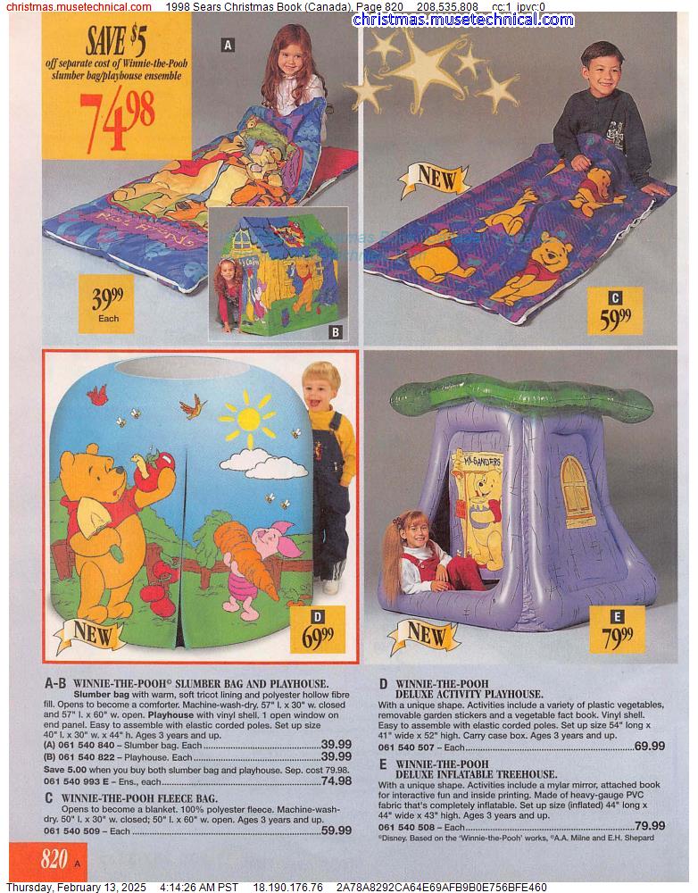 1998 Sears Christmas Book (Canada), Page 820