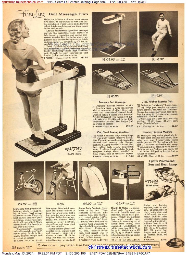 1959 Sears Fall Winter Catalog, Page 994