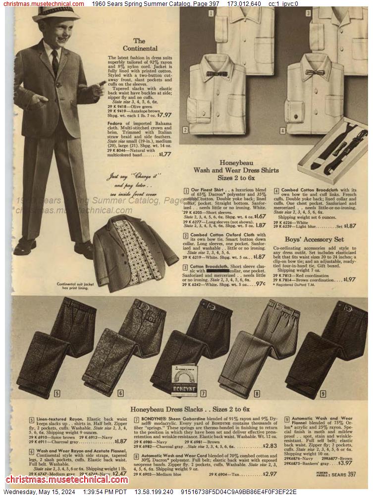 1960 Sears Spring Summer Catalog, Page 397