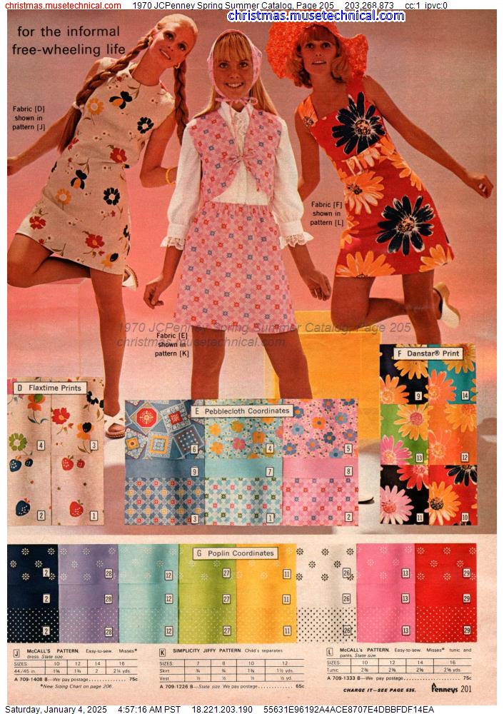 1970 JCPenney Spring Summer Catalog, Page 205